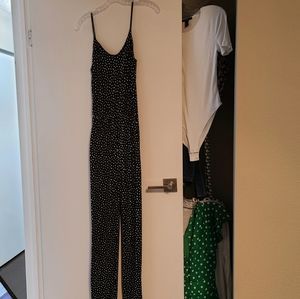 Polka Dot Thin-Strap Jumpsuit